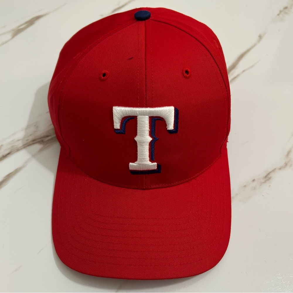 Vintage Texas Rangers Hat Cap Snapback Red MLB Baseball Twins Enterprise 90s Vtg - Picture 5 of 8